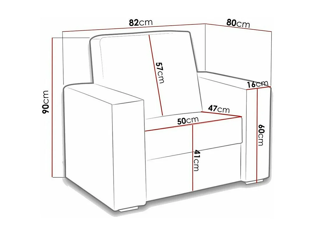 Fauteuil Providence 170, Brun clair, 90x82x80cm, Faux cuir + Tissu, Pieds: Plastique