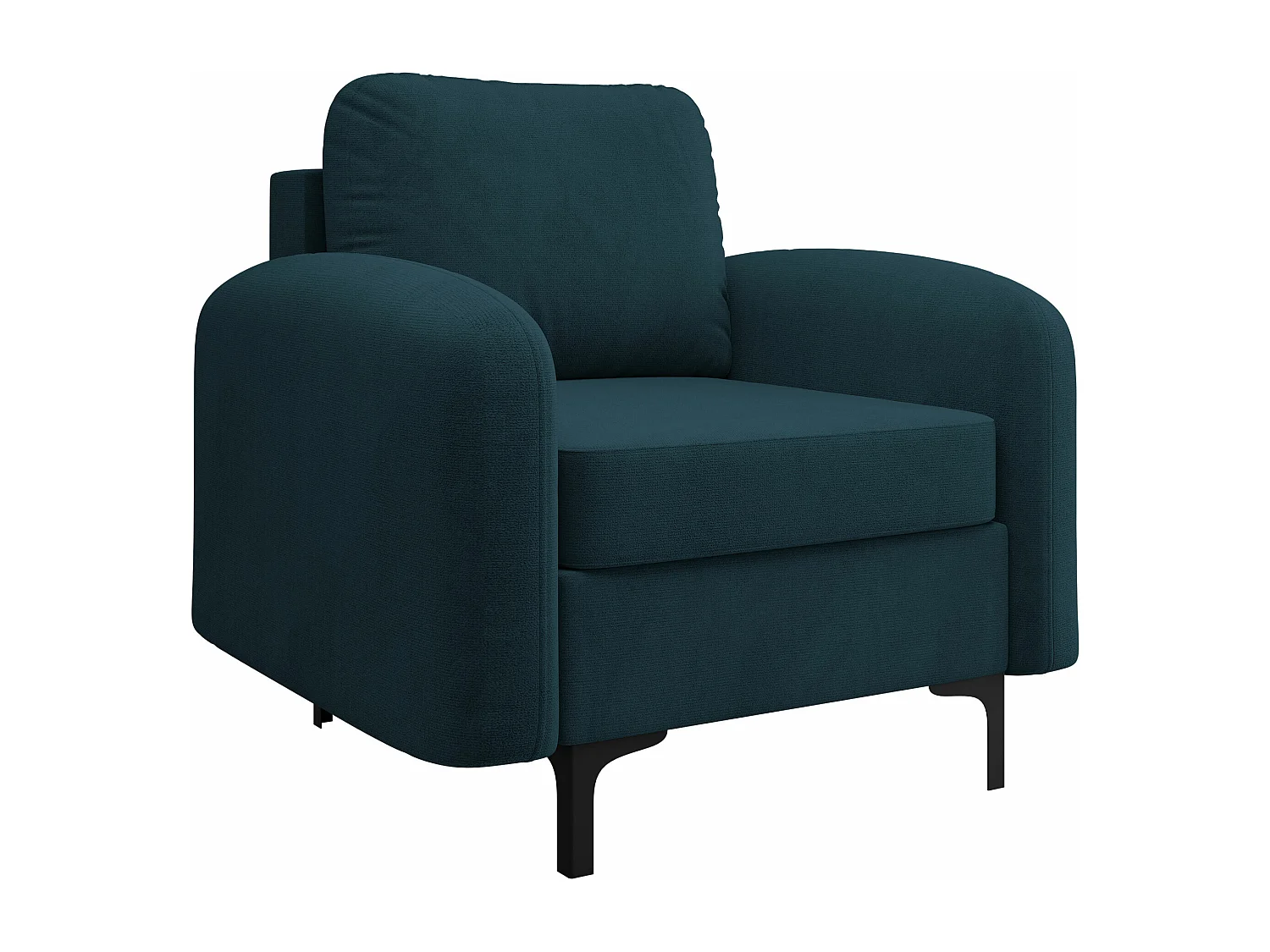Fauteuil Torlua 100, Turquoise, 96x92x94cm, Tapisserie, Pieds: Métal