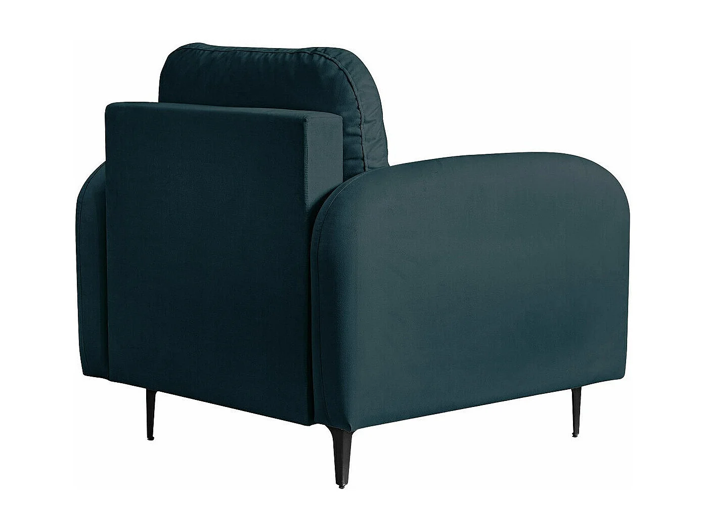 Fauteuil Torlua 100, Turquoise, 96x92x94cm, Tapisserie, Pieds: Métal
