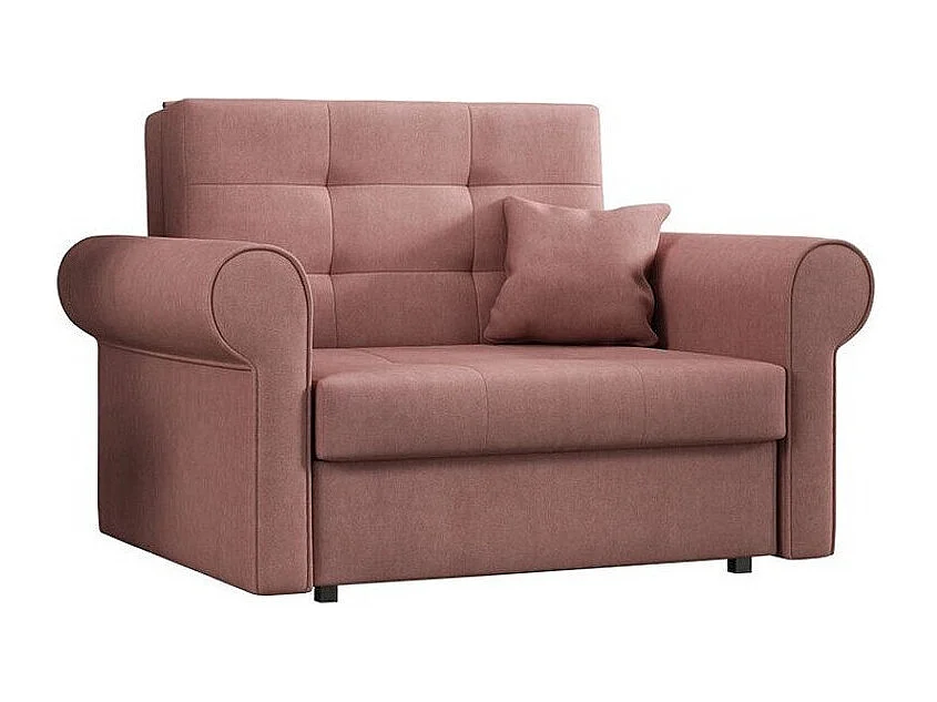 Fauteuil Columbus 127, Rose, 85x116x98cm, Tapisserie, Pieds: Métal