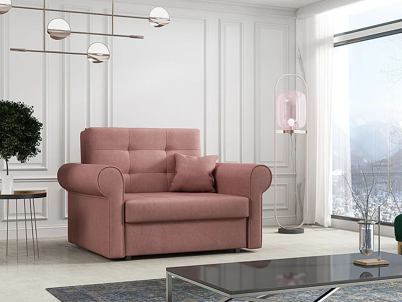 Poltrona Columbus 127, Fucsia, 85x116x98cm, Arazzo, Gambe: Metallo, Mobile già assemblato