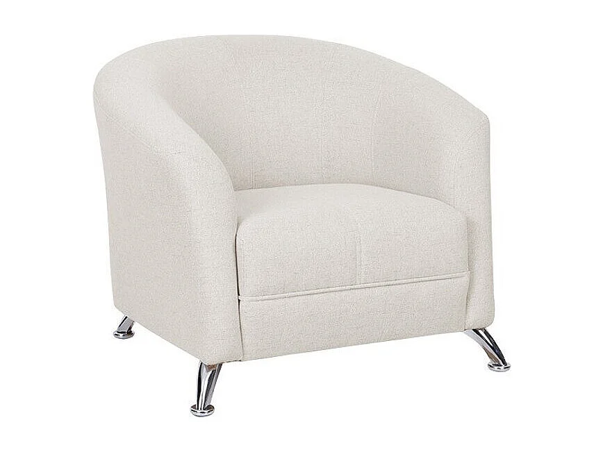 Fauteuil Providence 101, Brun clair, 68x86x77cm, Tapisserie, Pieds: Métal