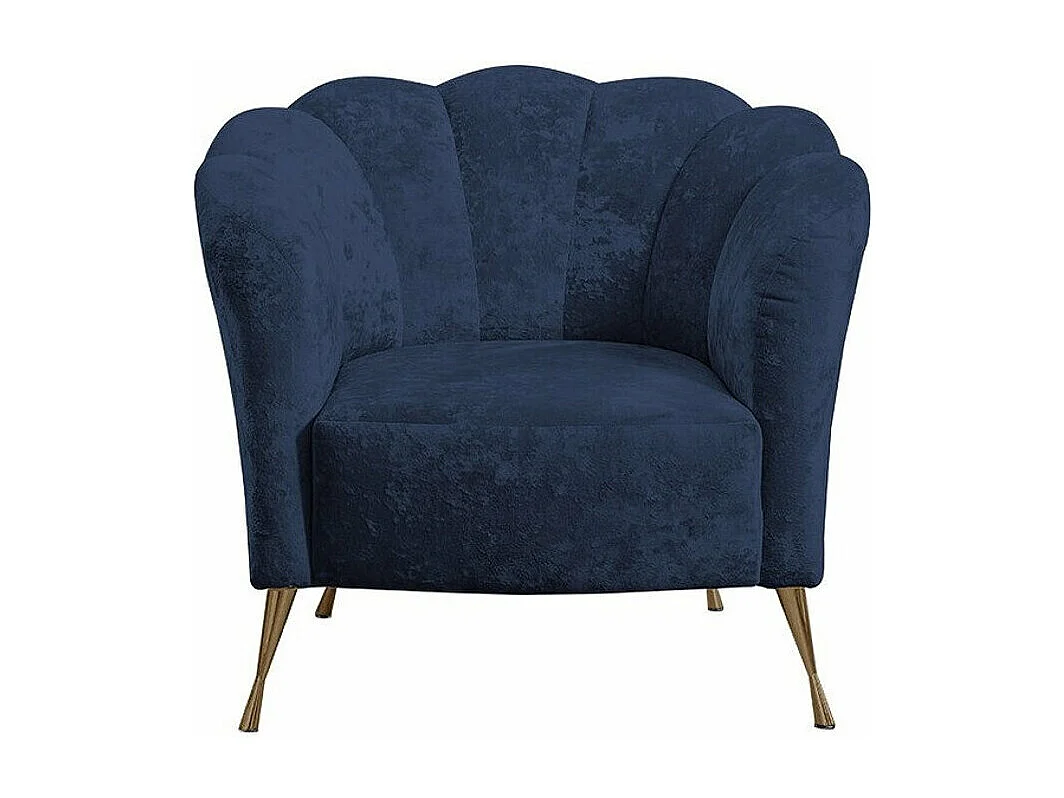 Sillón Providence 150, Azul, 78x87x83cm, Tapiz, Patas: Metal