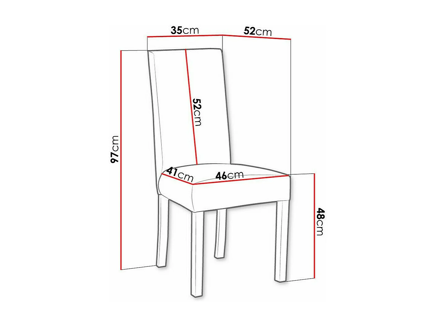 Chaise Victorville 160, Vert|Noir, 97x45x41cm, Tapisserie, En bois, Bois