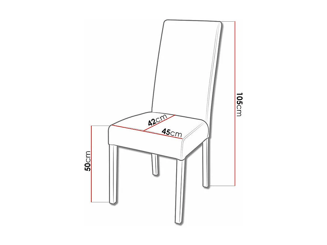 Silla Sparks 184, Rojo|Nuez, 105x45x42cm, Cuero ecológico, De madera, Madera