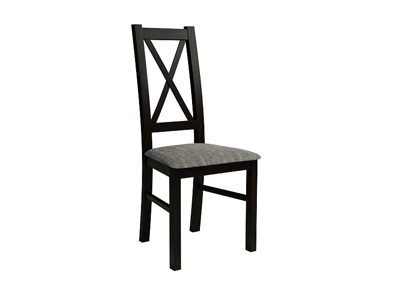 Silla Sparks 117, Gris|Wengué, 95x46x40cm, Tapiz, De madera, Madera