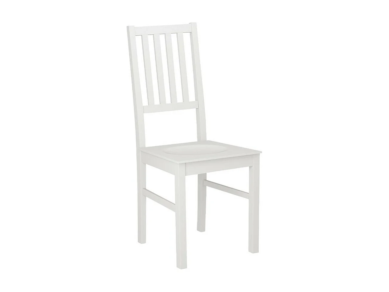 Chaise Victorville 135, Blanc, 90x43x49cm, Bois, En bois, Mobilier déjà assemblé