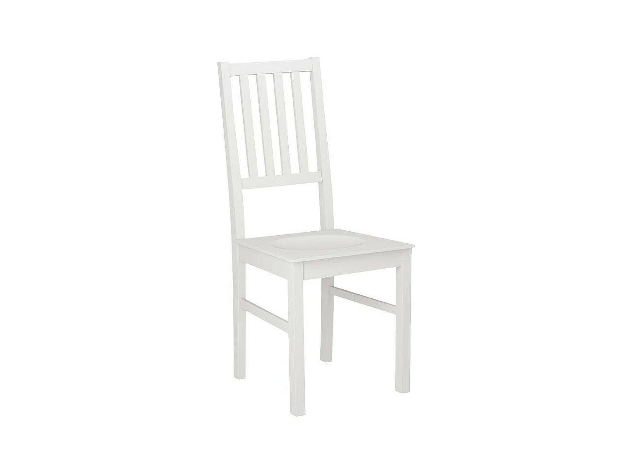 Silla Victorville 135, Blanco, 90x43x49cm, Madera, De madera, Muebles ya montados