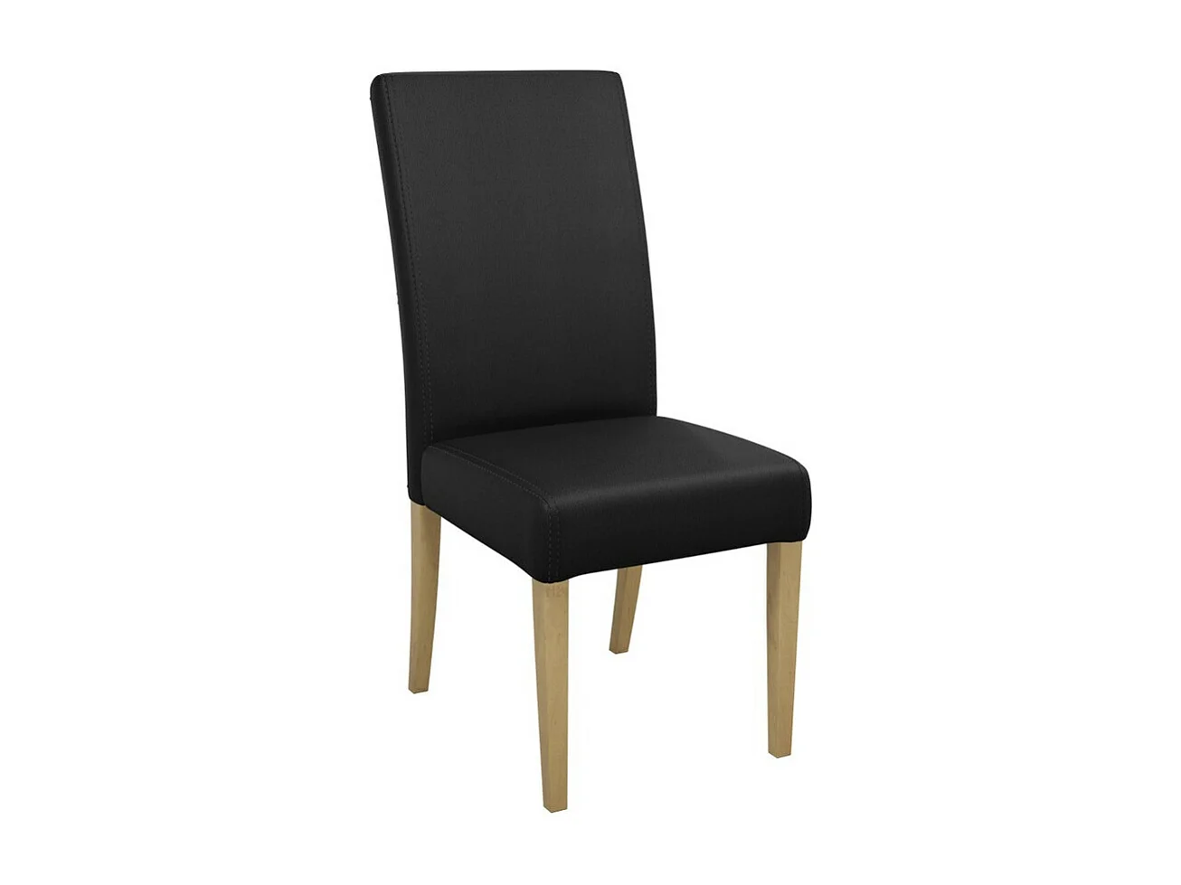 Chaise Sparks 184, Noir|Sonoma chêne, 105x45x42cm, Faux cuir, En bois, Bois