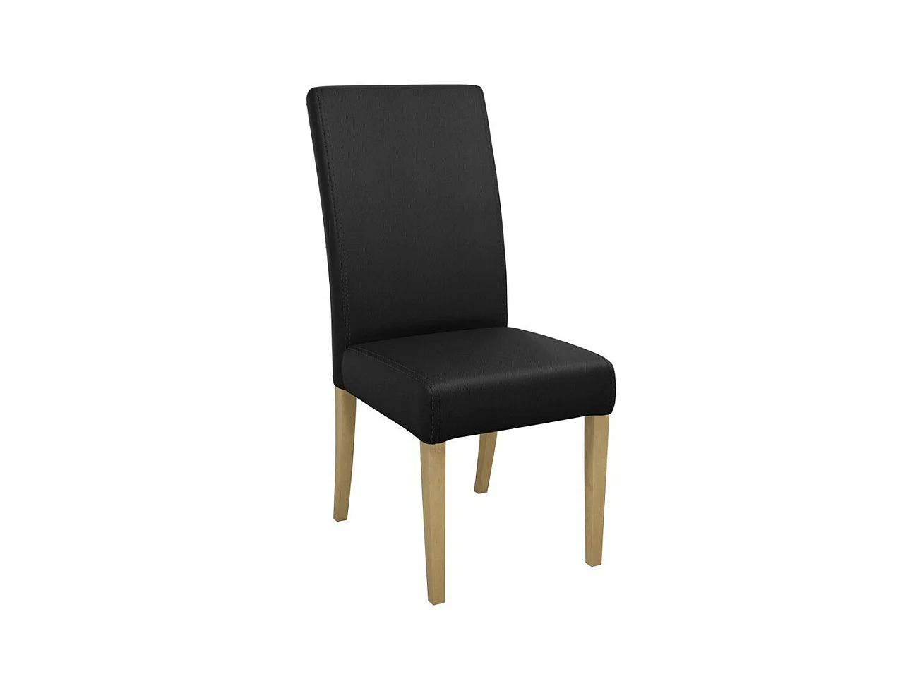 Chaise Sparks 184, Sonoma chêne|Noir, 105x45x42cm, Faux cuir, En bois, Bois