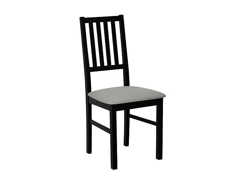 Silla Victorville 170, Gris claro|Negro, 90x43x49cm, Tapiz, De madera, Madera