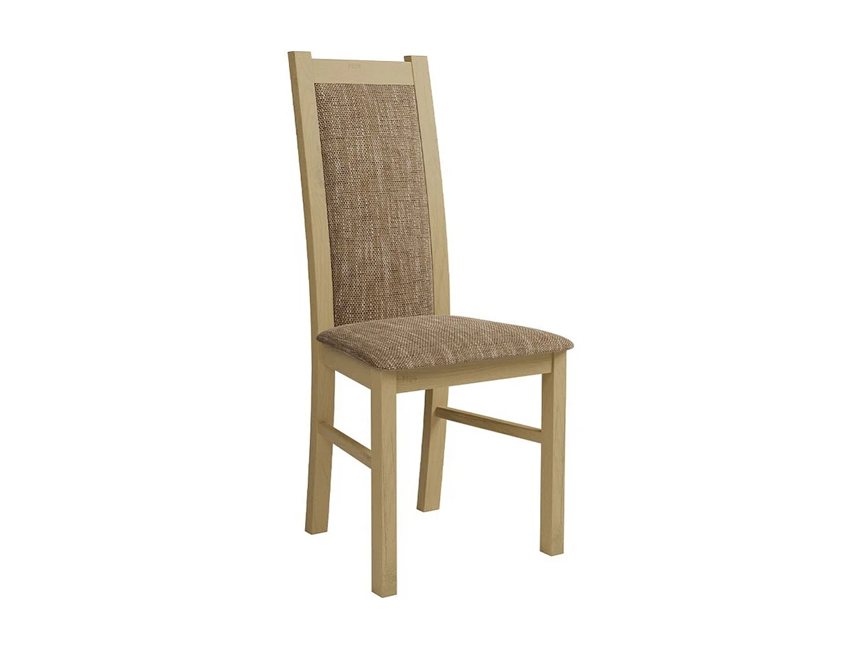 Chaise Sparks 116, Marron|Sonoma chêne, 95x44x40cm, Tapisserie, En bois, Bois
