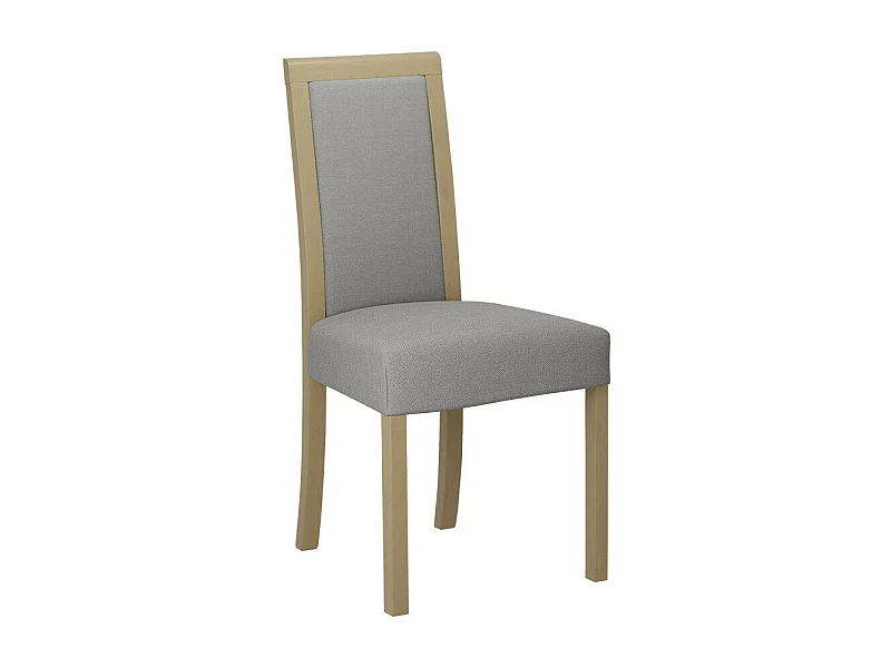 Silla Victorville 161, Gris claro|Roble Sonoma, 93x45x41cm, Tapiz, De madera, Madera