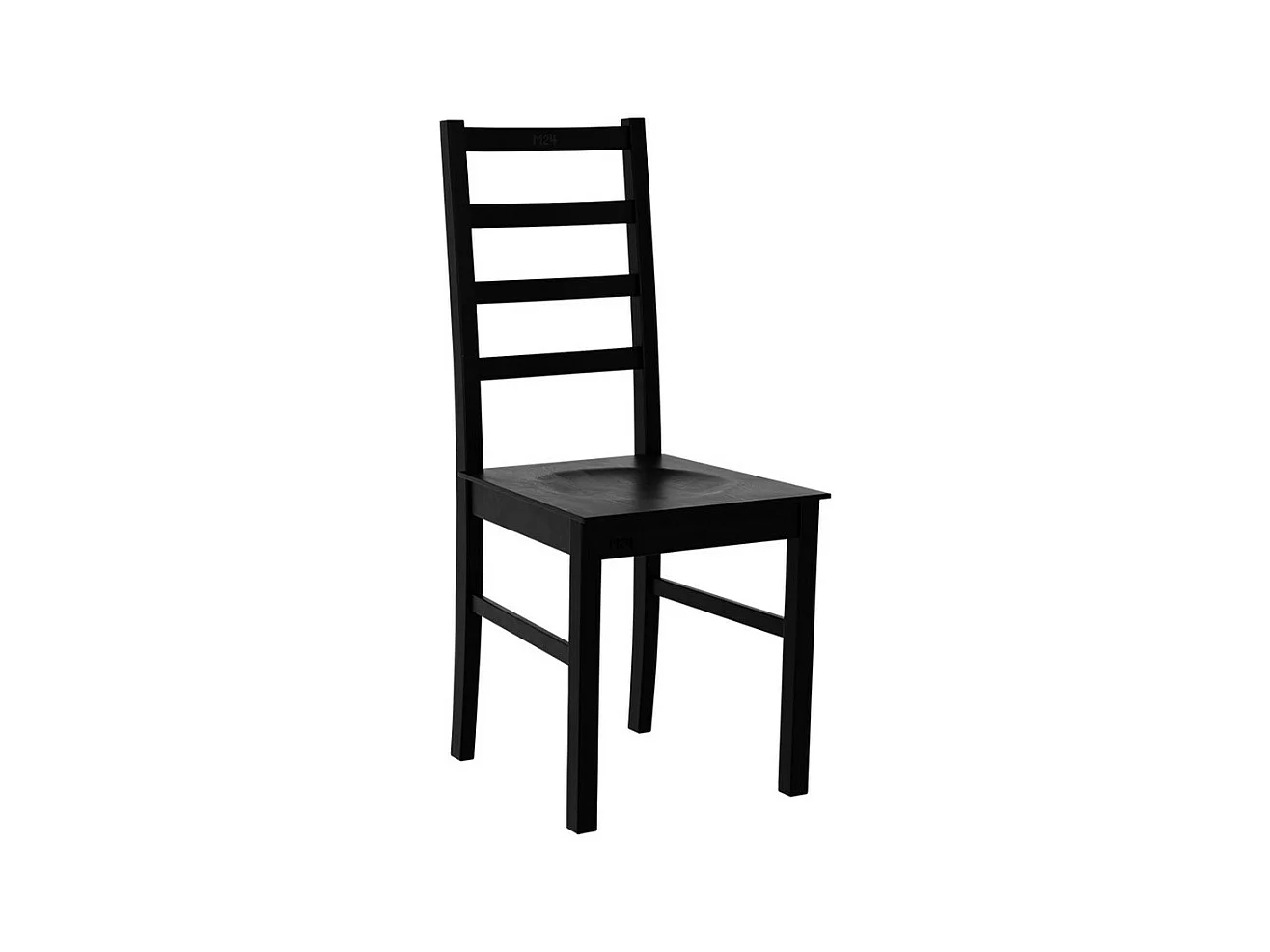 Chaise Victorville 136, Noir, 94x43x49cm, Bois, En bois, Mobilier déjà assemblé