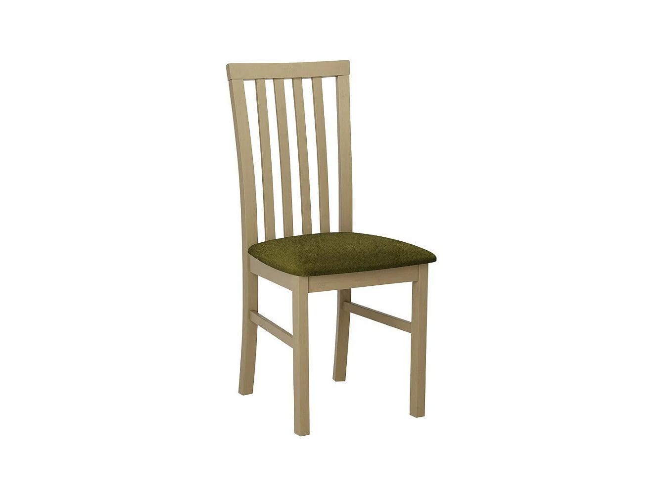 Chaise Victorville 155, Sonoma chêne|Vert, 93x43x40cm, Tapisserie, En bois, Bois