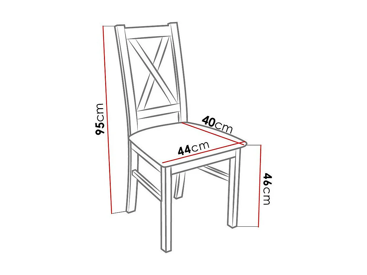Chaise Sparks 117, Blanc|Crème, 95x46x40cm, Faux cuir, En bois, Bois
