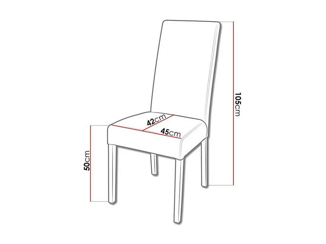 Chaise Sparks 184, Wengué|Marron, 105x45x42cm, Tapisserie, En bois, Bois