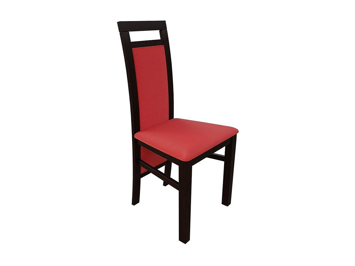 Chaise Sparks 100, 97x46x40cm, Faux cuir, En bois, Bois