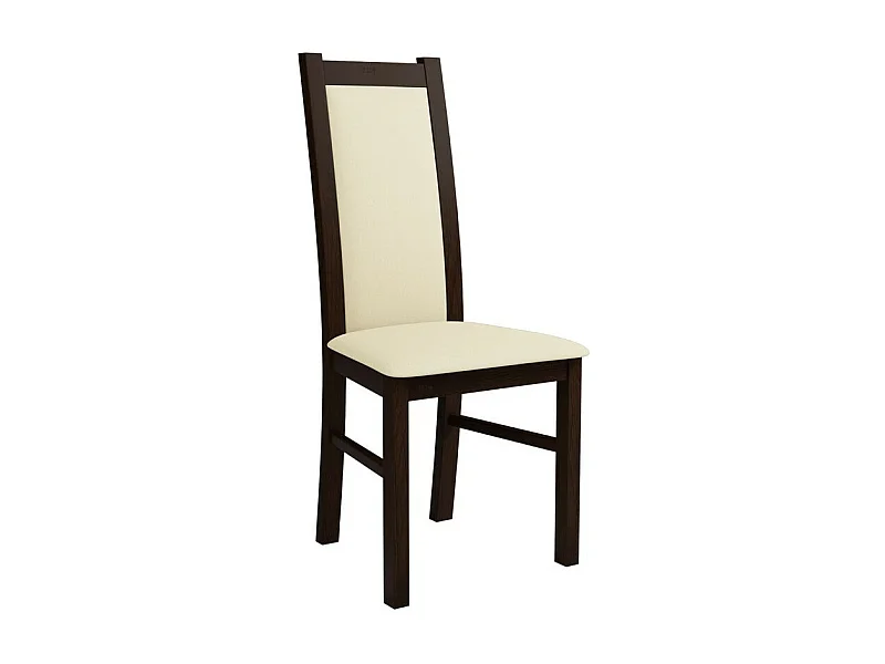 Chaise Sparks 116, Crème|Noix, 95x44x40cm, Faux cuir, En bois, Bois