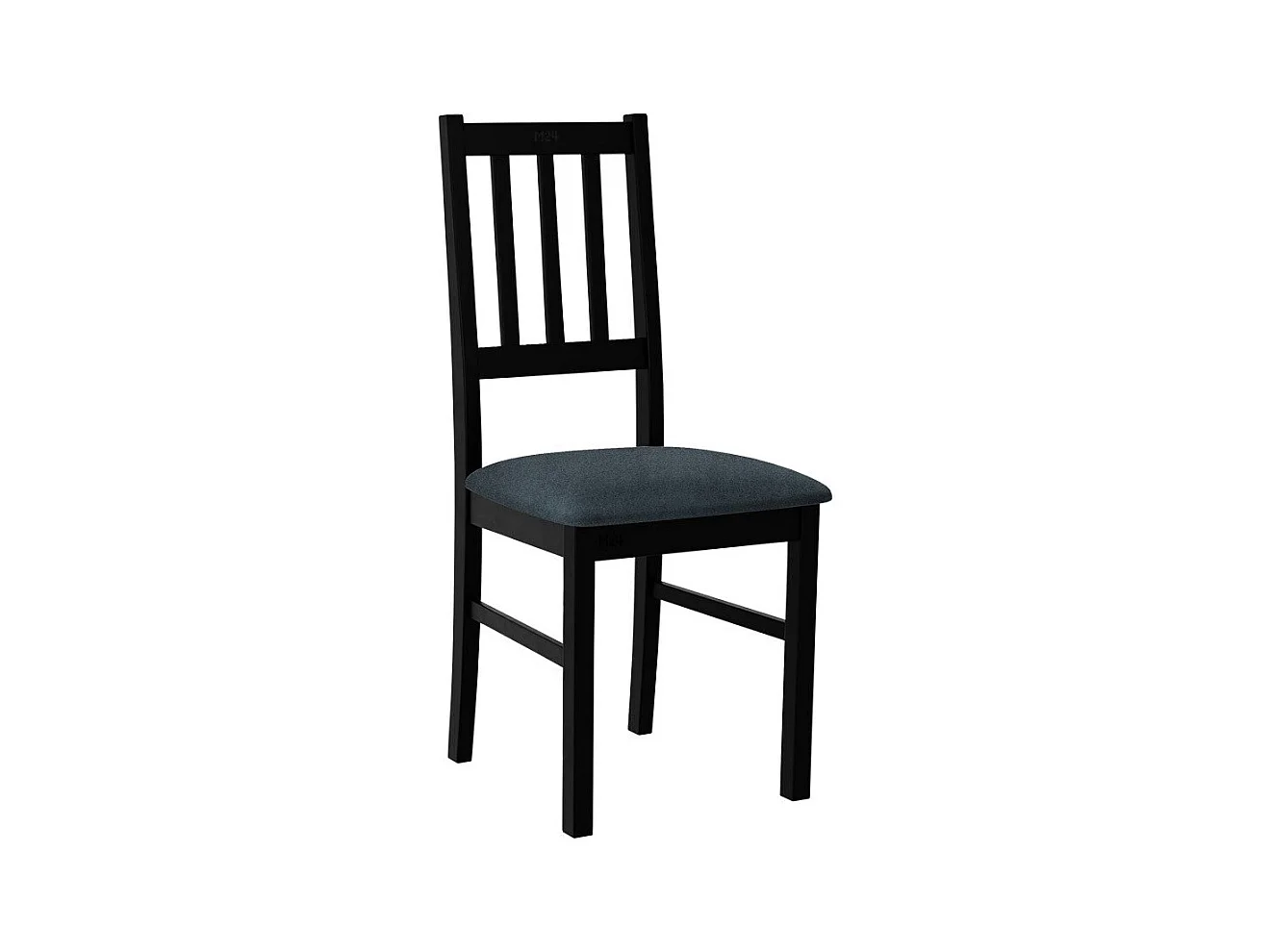 Chaise Victorville 146, Gris|Noir, 94x43x40cm, Tapisserie, En bois, Bois