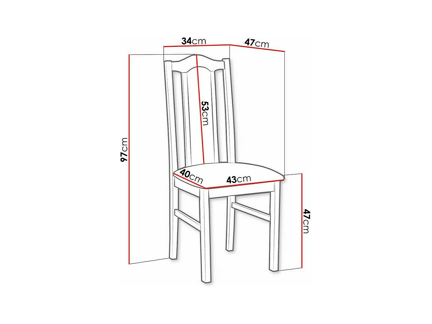 Chaise Victorville 144, Sonoma chêne|Vert, 97x43x40cm, Tapisserie, En bois, Bois