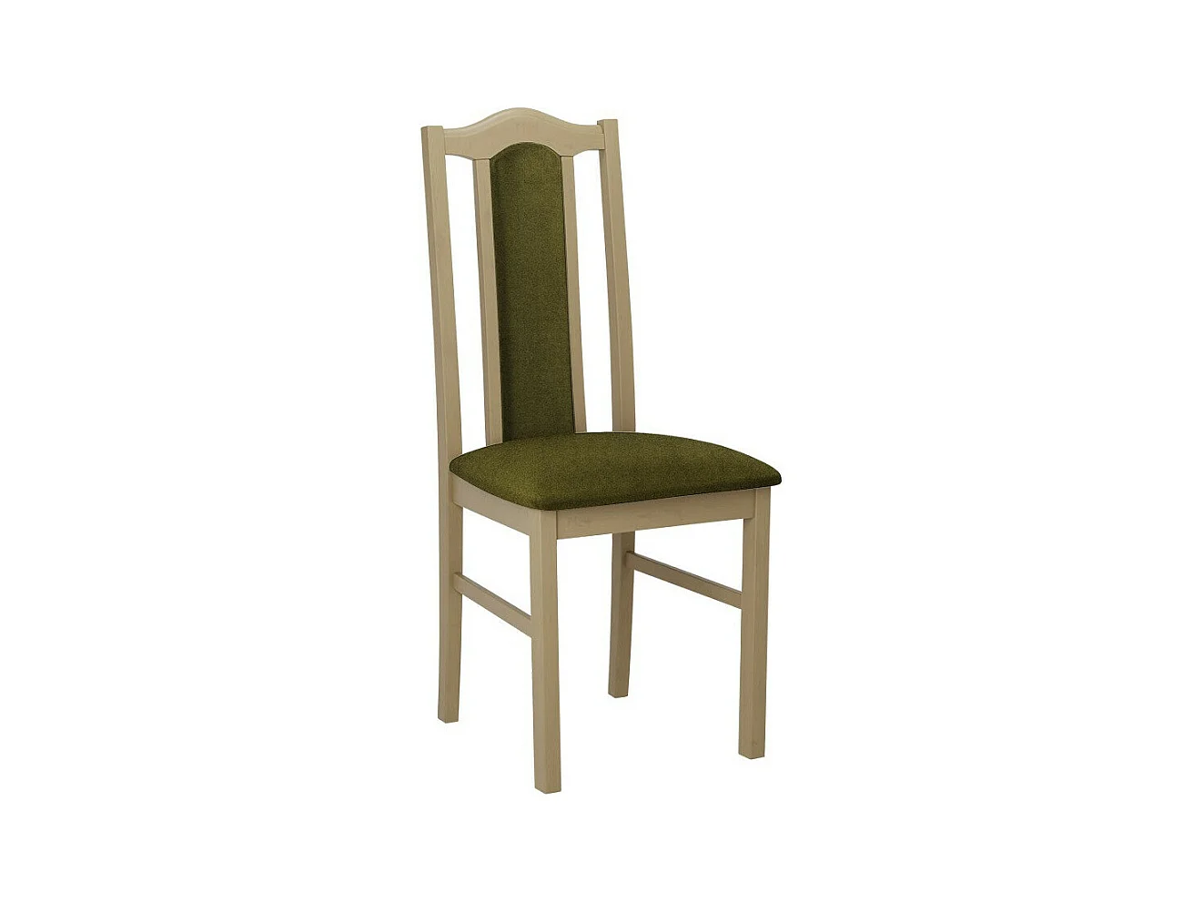 Chaise Victorville 144, Sonoma chêne|Vert, 97x43x40cm, Tapisserie, En bois, Bois