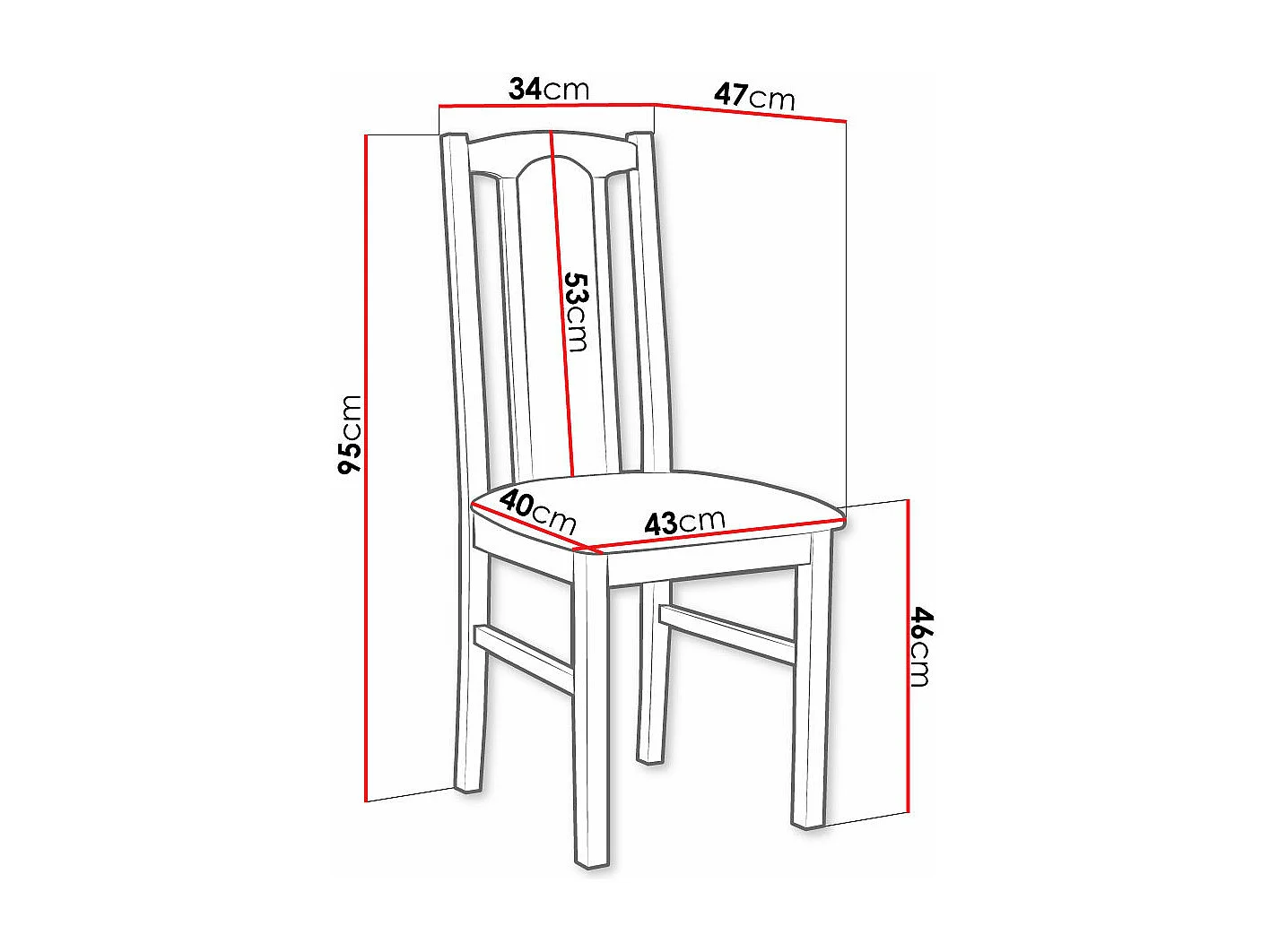 Chaise Victorville 145, Aulne|Gris clair, 95x43x47cm, Tissu, En bois, Bois