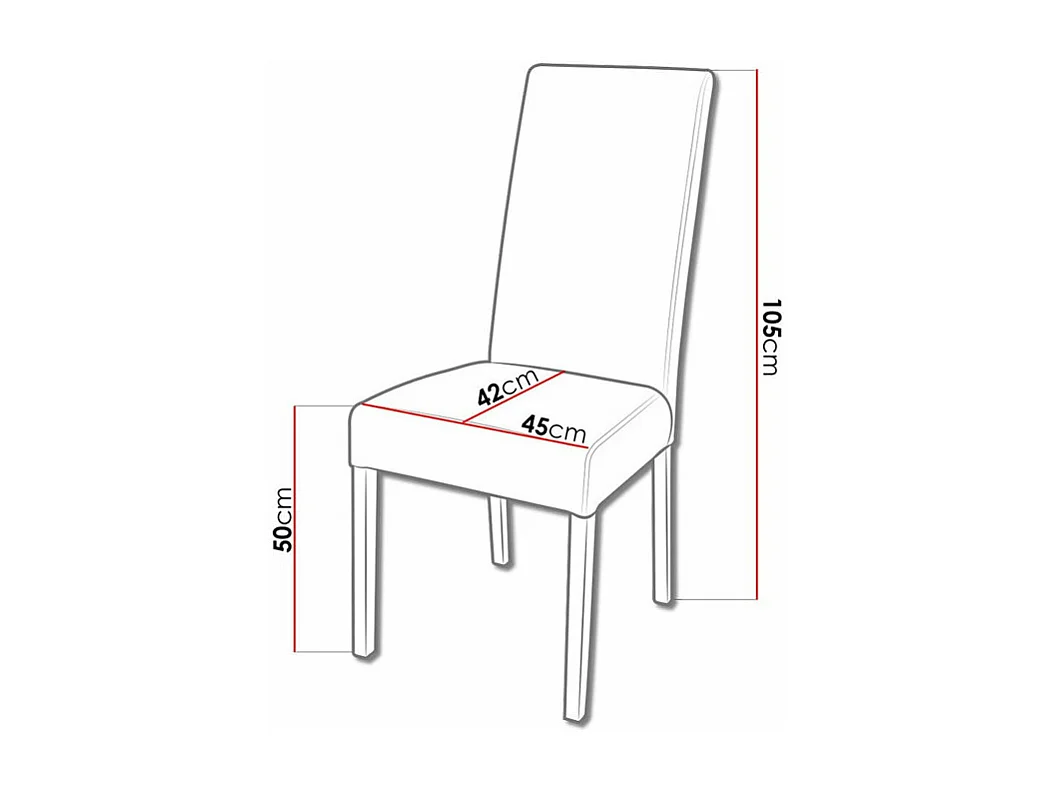 Chaise Sparks 184, Noir|Blanc, 105x45x42cm, Faux cuir, En bois, Bois