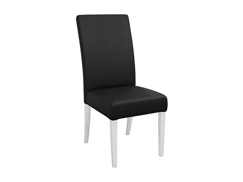 Silla Sparks 184, Blanco|Negro, 105x45x42cm, Cuero ecológico, De madera, Madera