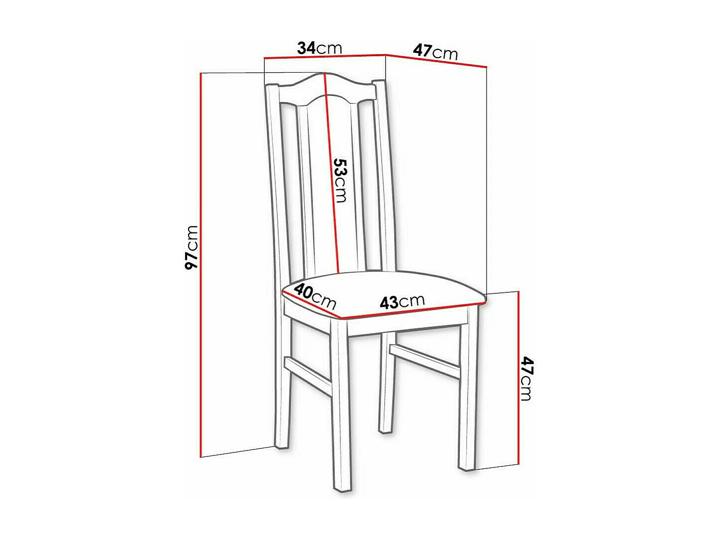 Chaise Victorville 144, Sonoma chêne|Gris, 97x43x40cm, Tissu, En bois, Bois