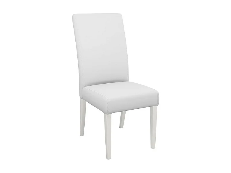 Silla Sparks 184, Blanco, 105x45x42cm, Cuero ecológico, De madera, Madera