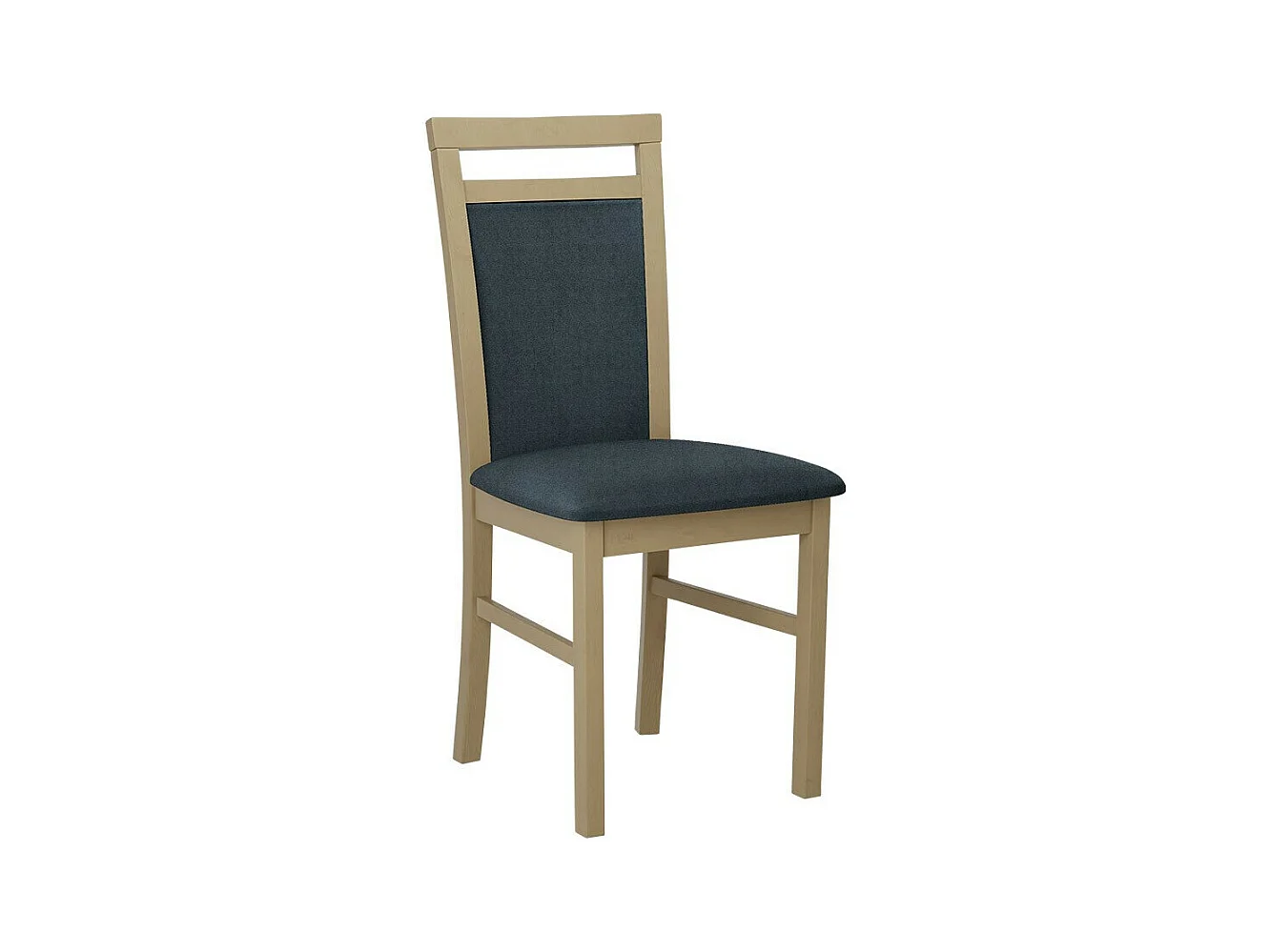 Chaise Victorville 154, Gris|Sonoma chêne, 93x43x40cm, Tapisserie, En bois, Bois