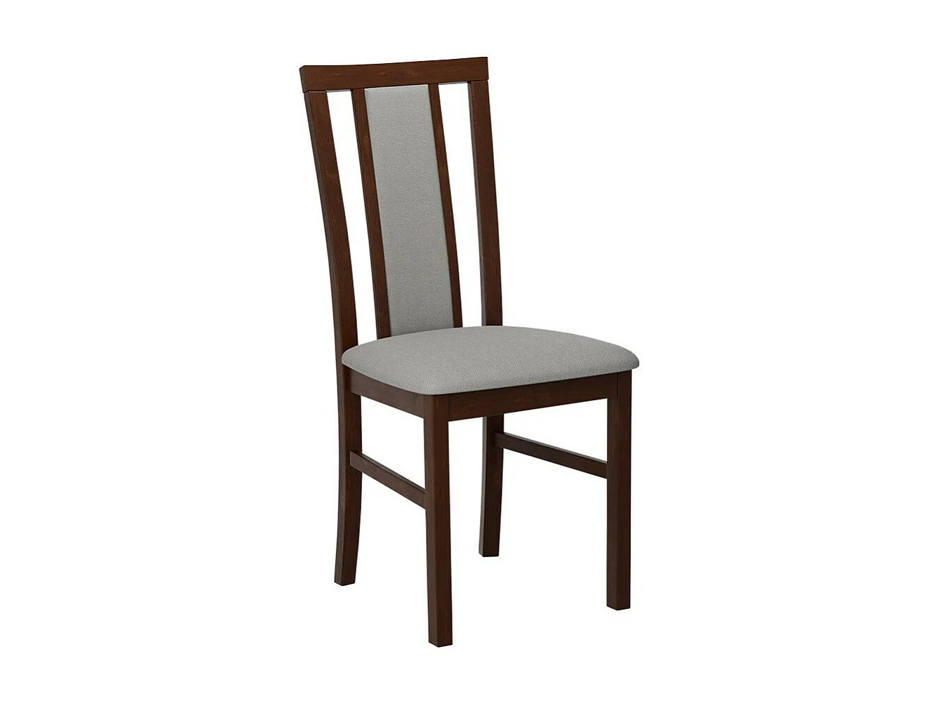 Silla Victorville 157, Gris claro|Nuez, 93x43x40cm, Tapiz, De madera, Madera