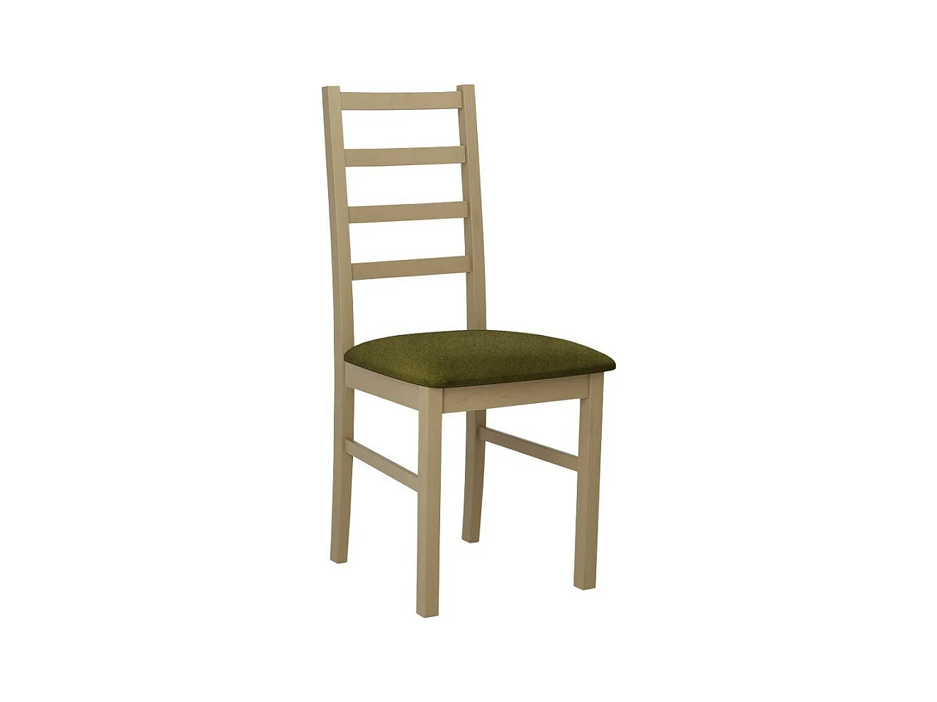 Chaise Victorville 171, Sonoma chêne|Vert, 94x43x49cm, Tapisserie, En bois, Bois