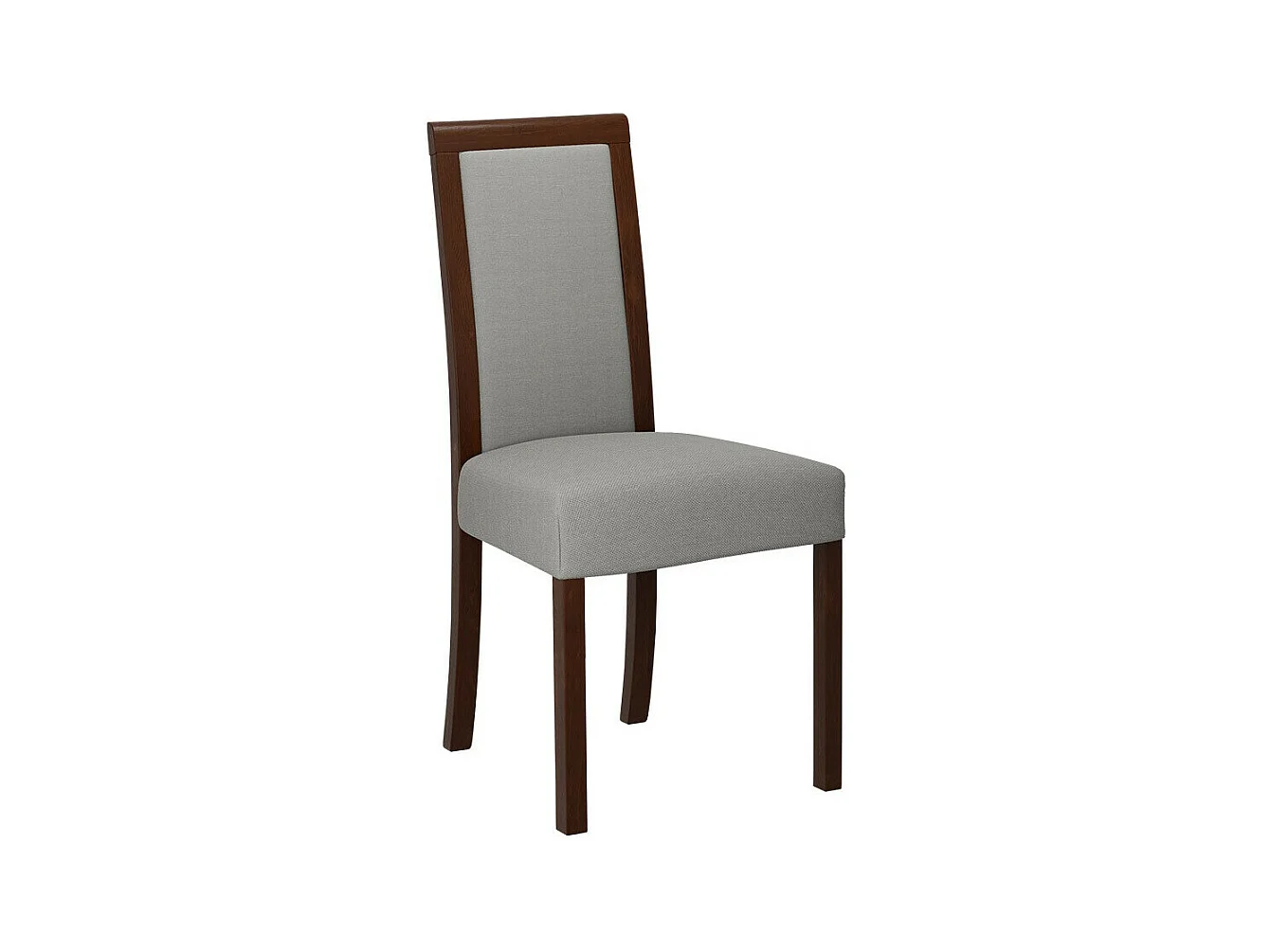Silla Victorville 161, Gris claro|Nuez, 93x45x41cm, Tapiz, De madera, Madera