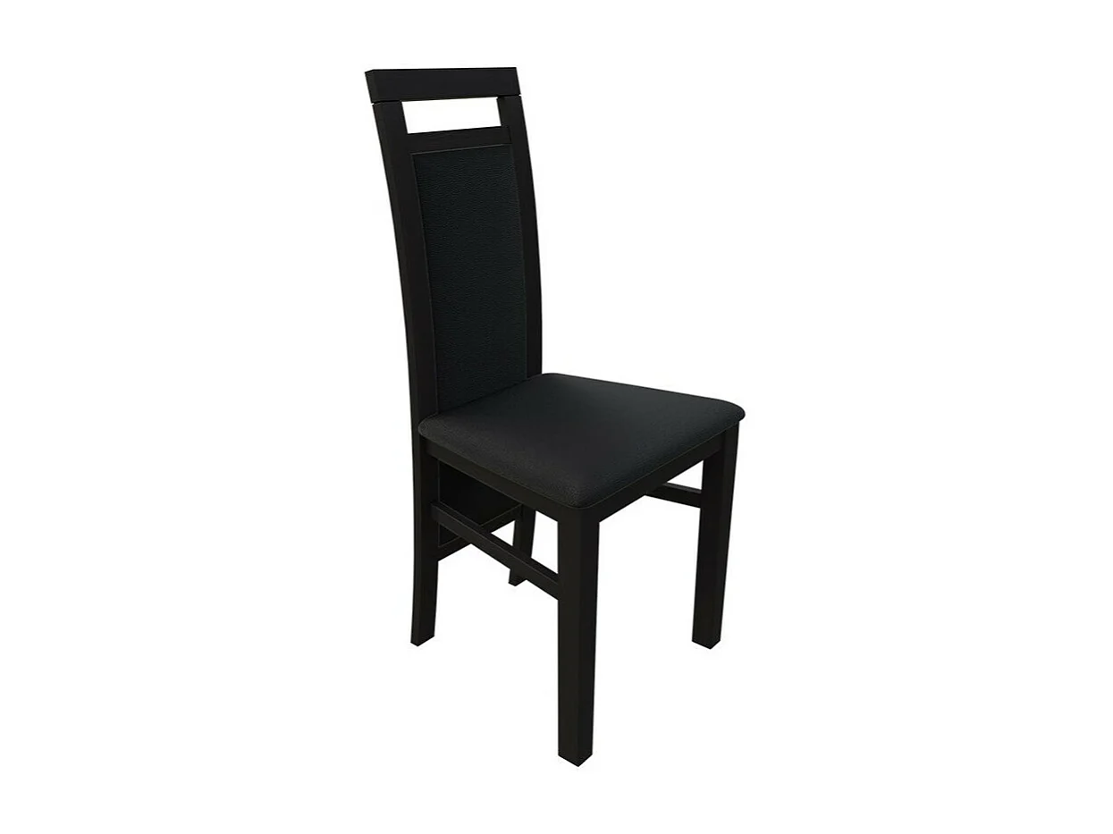 Chaise Sparks 100, 97x46x40cm, Faux cuir, En bois, Bois