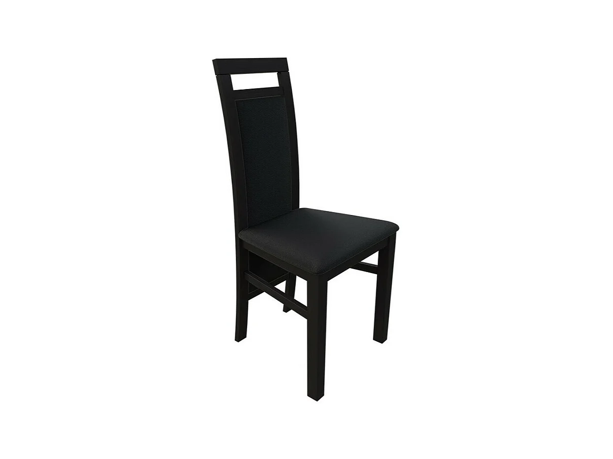 Chaise Sparks 100, 97x46x40cm, Faux cuir, En bois, Bois