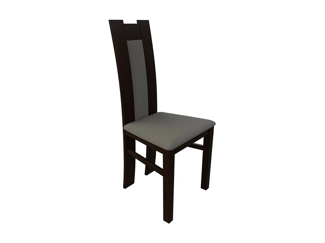 Chaise Sparks 109, 96x46x40cm, Faux cuir, En bois, Bois