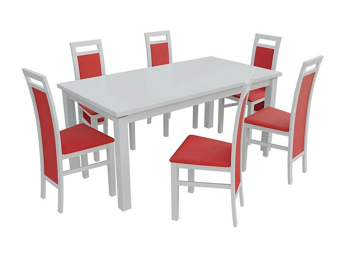 Chaise Sparks 100, 97x46x40cm, Faux cuir, En bois, Bois