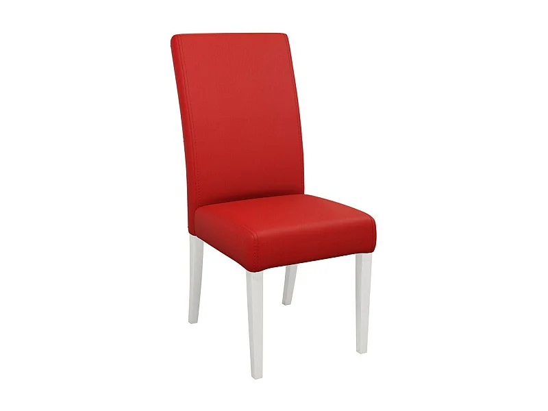 Silla Sparks 184, Blanco|Rojo, 105x45x42cm, Cuero ecológico, De madera, Madera