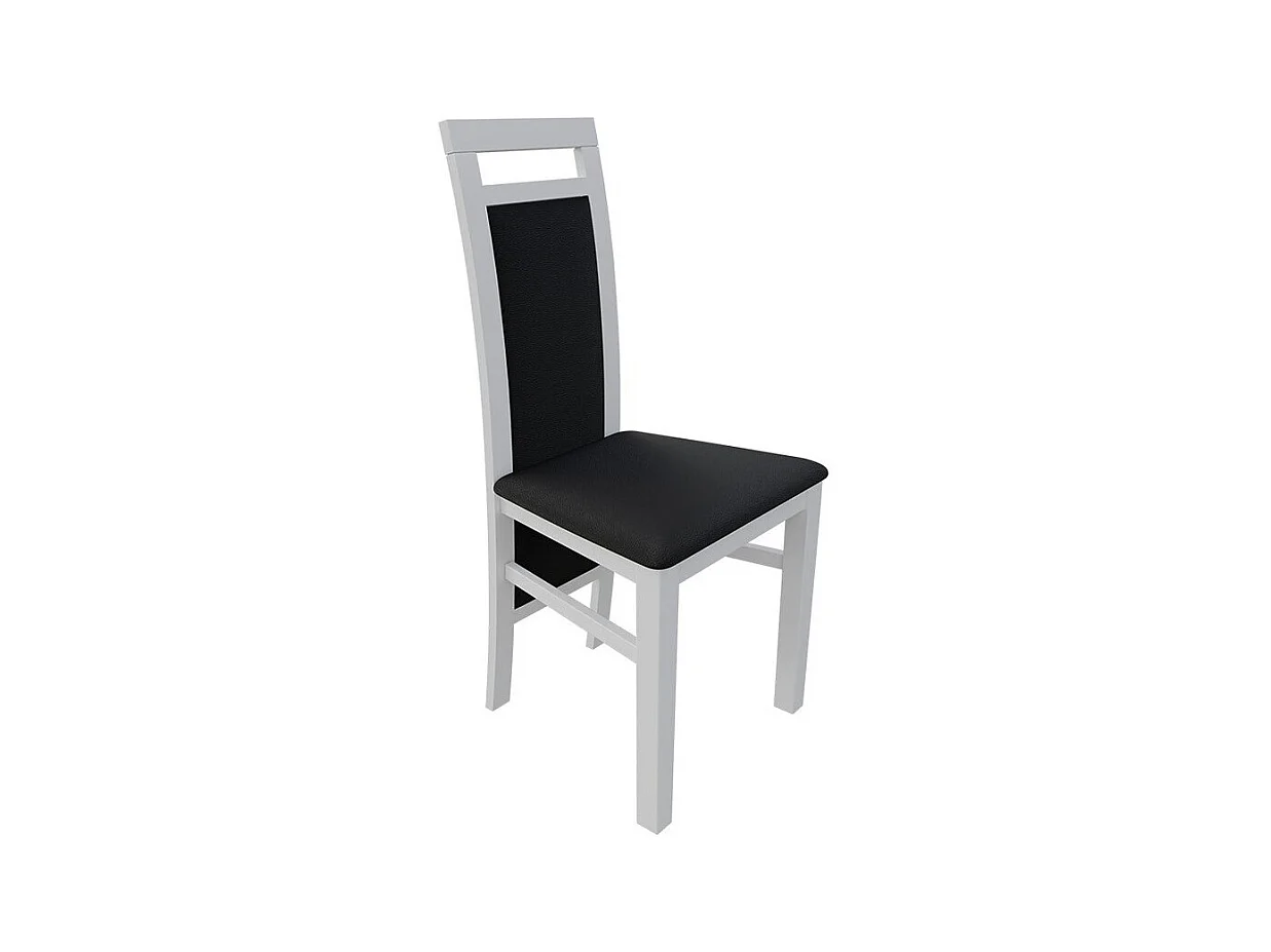 Chaise Sparks 100, 97x46x40cm, Faux cuir, En bois, Bois
