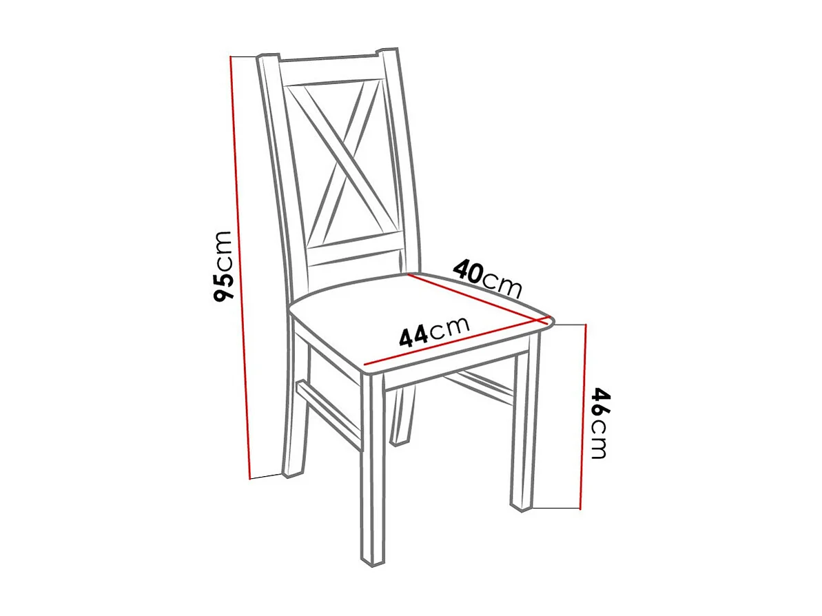 Silla Sparks 117, Blanco, 95x46x40cm, Cuero ecológico, De madera, Madera