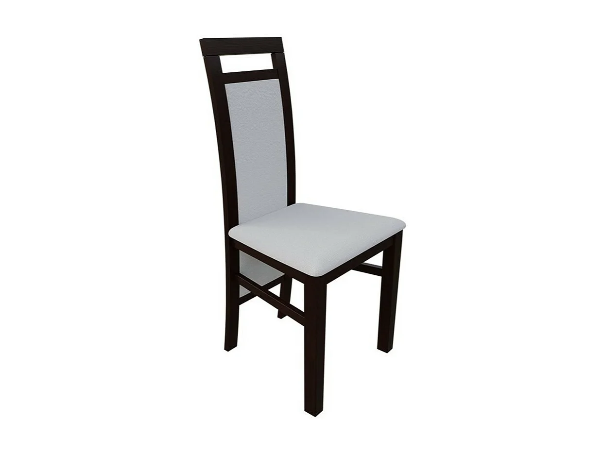 Chaise Sparks 100, 97x46x40cm, Faux cuir, En bois, Bois