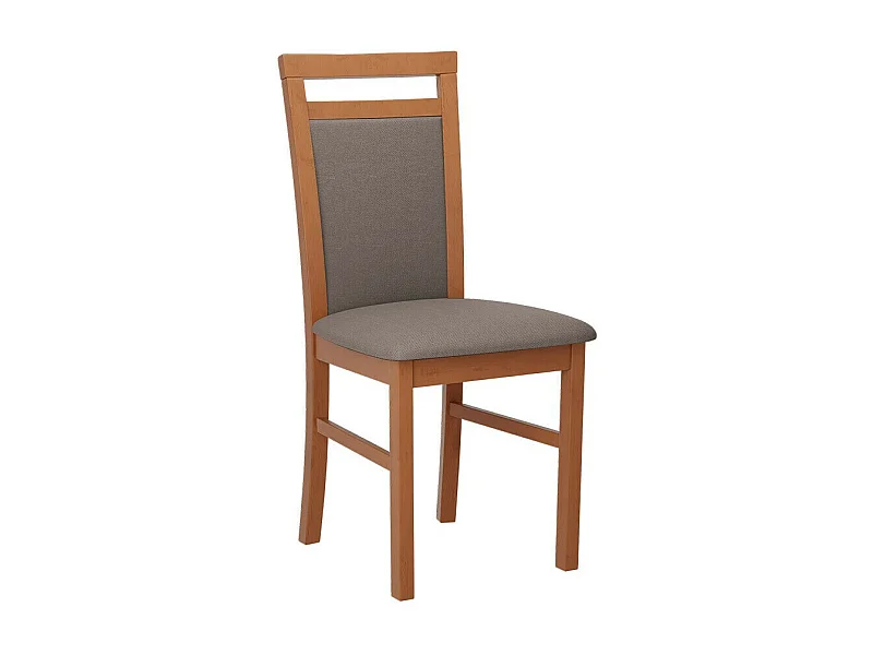 Chaise Victorville 154, Aulne|Brun clair, 93x43x40cm, Tapisserie, En bois, Bois