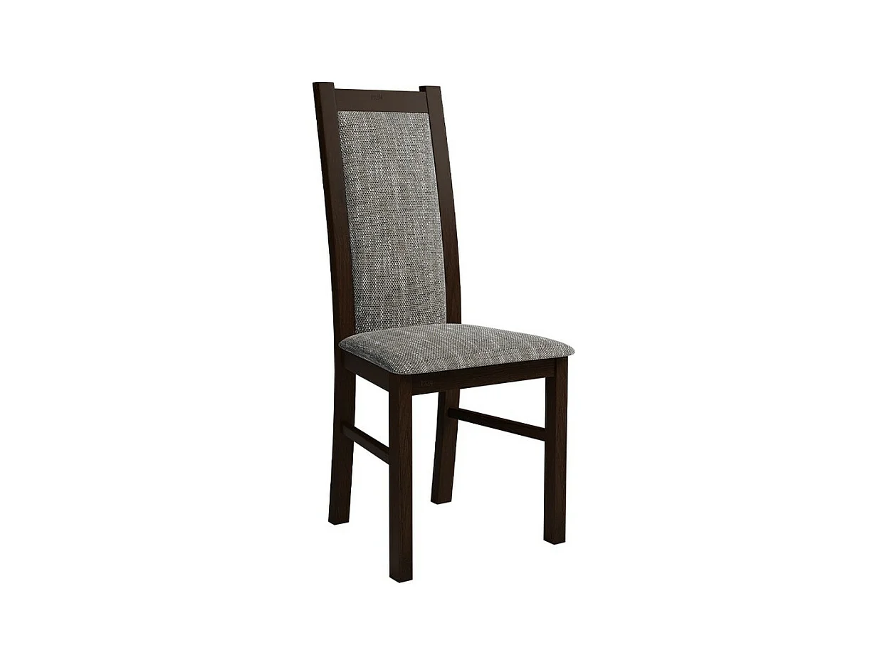 Sedia Sparks 116, Grigio|Noce, 95x44x40cm, Arazzo, Di legno, Legno