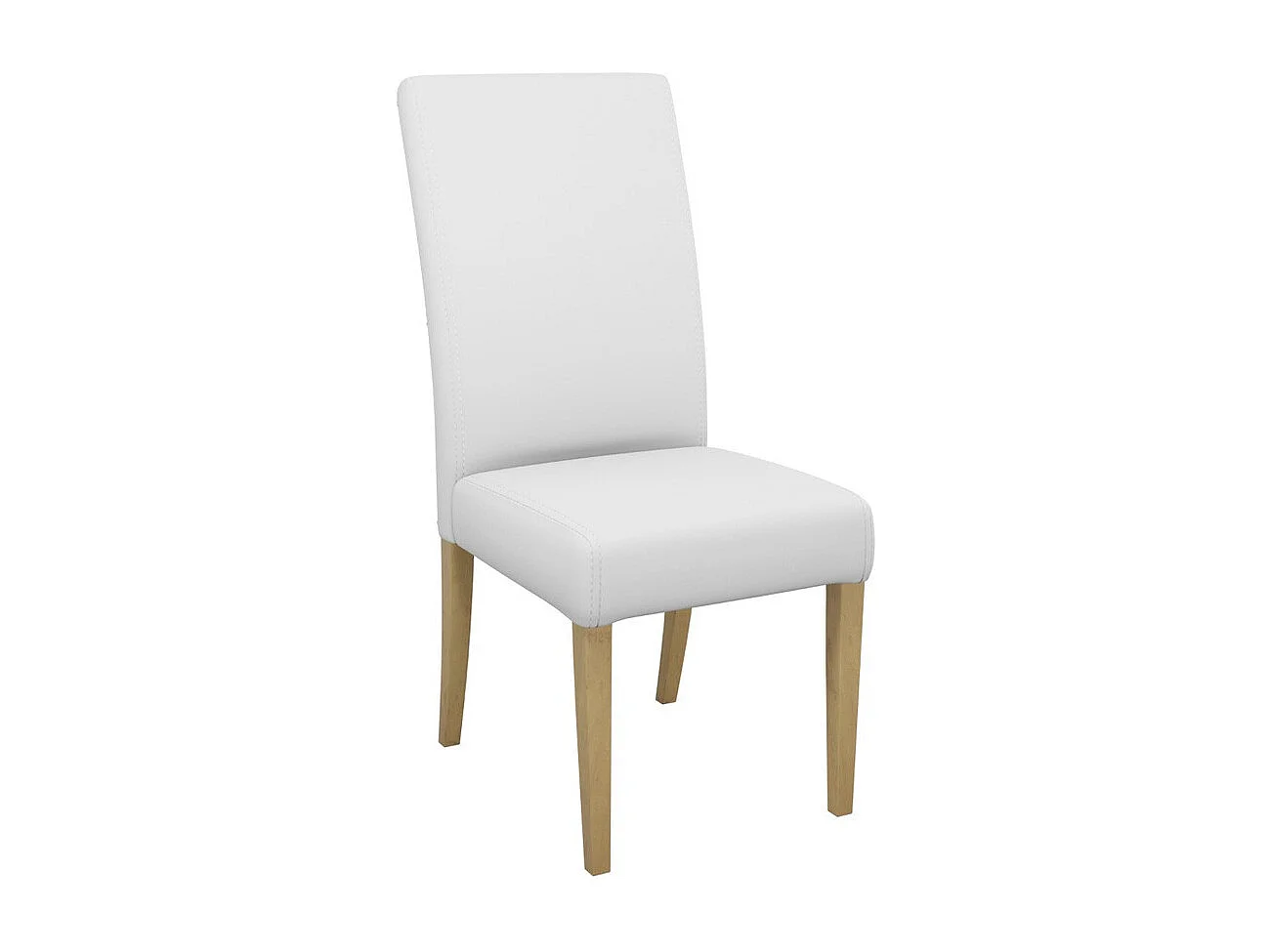 Chaise Sparks 184, Blanc|Sonoma chêne, 105x45x42cm, Faux cuir, En bois, Bois