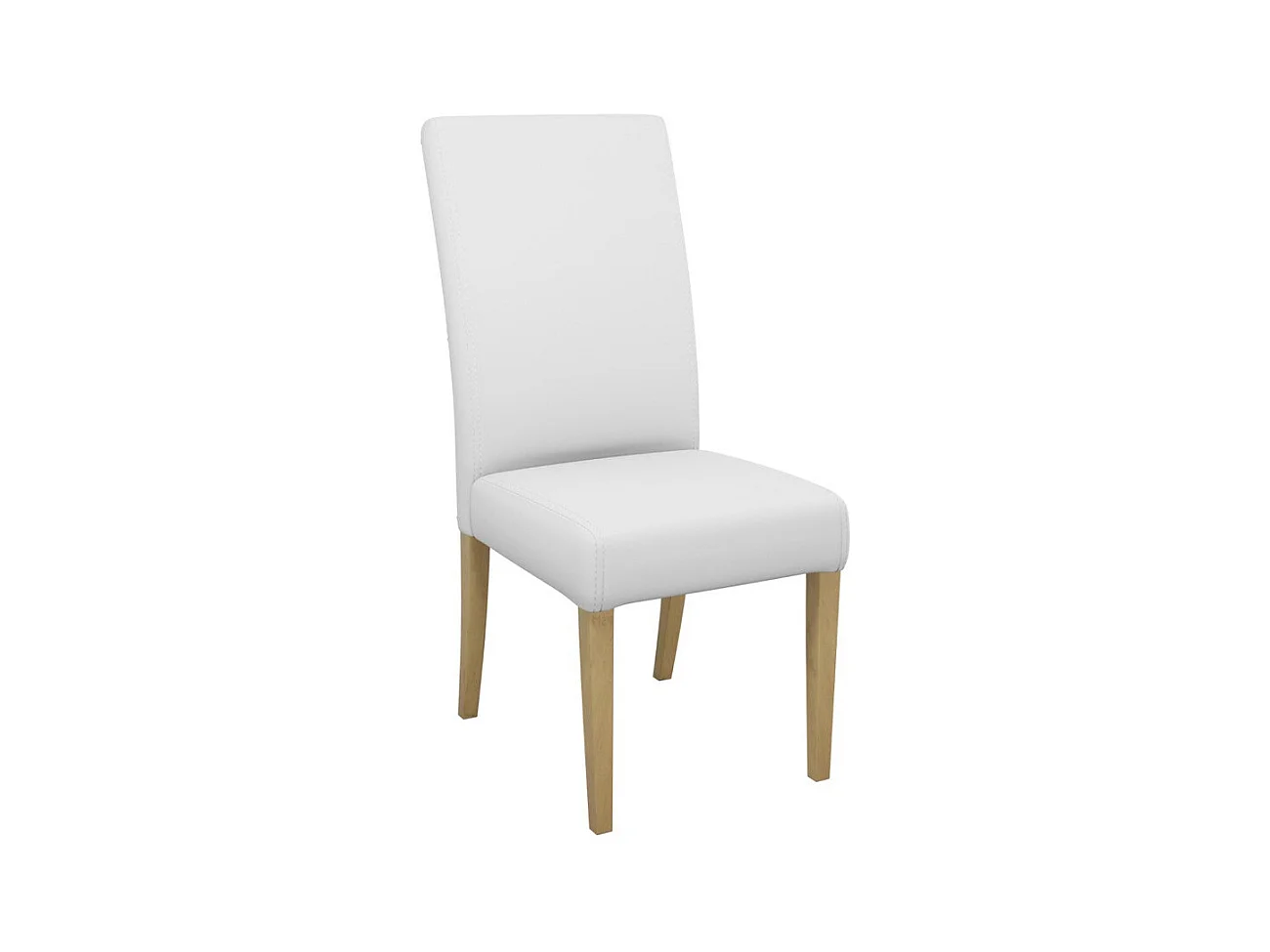 Silla Sparks 184, Blanco|Roble Sonoma, 105x45x42cm, Cuero ecológico, De madera, Madera