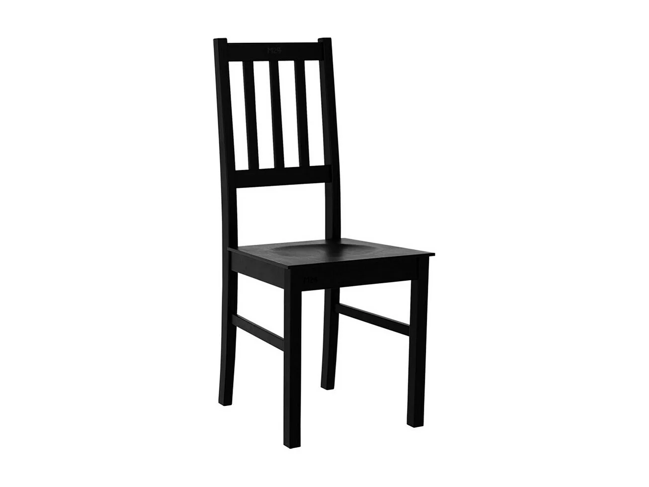 Silla Victorville 114, Negro, 94x43x40cm, Madera, De madera, Muebles ya montados