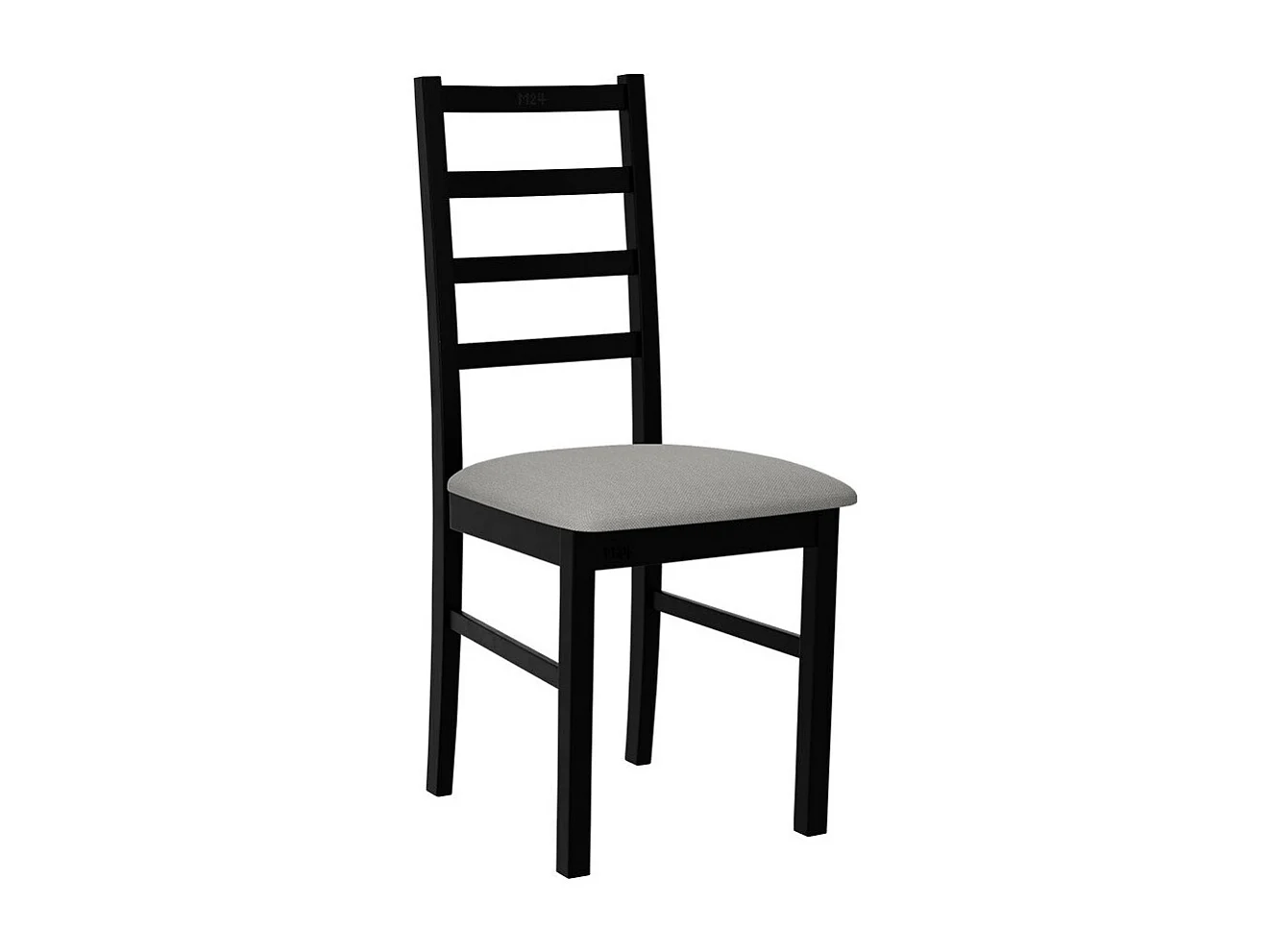 Silla Victorville 171, Gris claro|Negro, 94x43x40cm, Tapiz, De madera, Madera