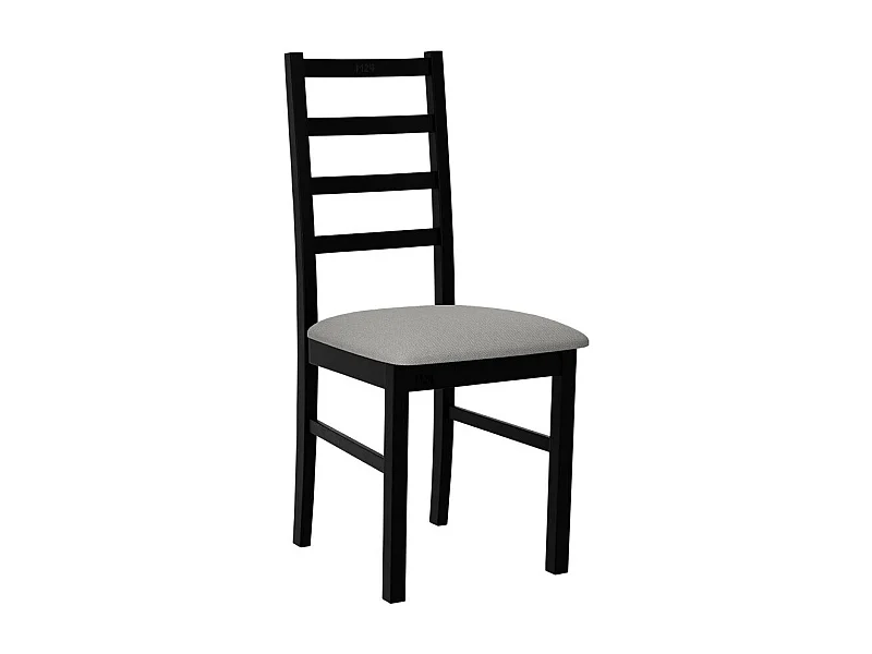 Silla Victorville 171, Gris claro|Negro, 94x43x40cm, Tapiz, De madera, Madera